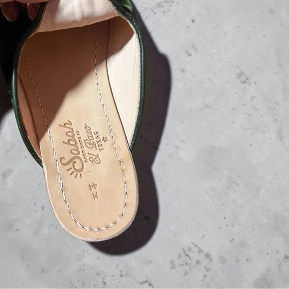 Sabah Palazzo Green Velvet Baba Slippers EU 44 US Men’s 10 US Women’s 11.5 - Picture 13 of 16